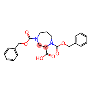 1,4-bis(benzyloxycarbonyl)-1,4-diazepane-2-carboxylic acid