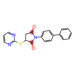 1-[1,1'-biphenyl]-4-yl-3-(2-pyrimidinylsulfanyl)-2,5-pyrrolidinedione