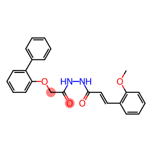 2-([1,1'-biphenyl]-2-yloxy)-N'-[(E)-3-(2-methoxyphenyl)-2-propenoyl]acetohydrazide