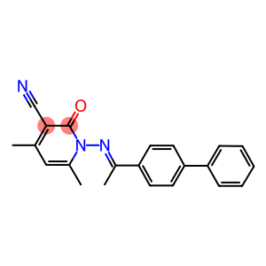 1-[(1-[1,1'-biphenyl]-4-ylethylidene)amino]-4,6-dimethyl-2-oxo-1,2-dihydro-3-pyridinecarbonitrile