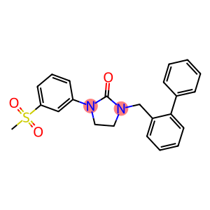 1-(BIPHENYL-2-YLMETHYL)-3-[3-(METHYLSULFONYL)PHENYL]IMIDAZOLIDIN-2-ONE