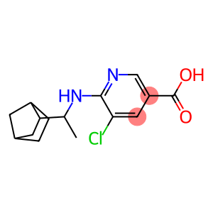6-[(1-{bicyclo[2.2.1]heptan-2-yl}ethyl)amino]-5-chloropyridine-3-carboxylic acid