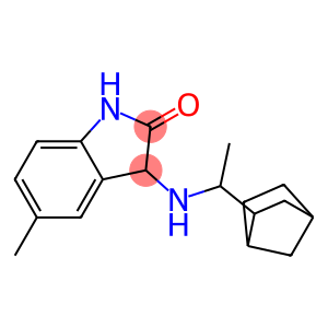 3-[(1-{bicyclo[2.2.1]heptan-2-yl}ethyl)amino]-5-methyl-2,3-dihydro-1H-indol-2-one