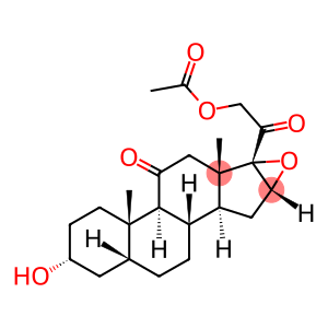 5-BETA-PREGNAN-16,17-EPOXY-3-ALPHA, 21-DIOL-11,20-DIONE 21-ACETATE