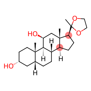 5-BETA-PREGNAN-3-ALPHA, 11-BETA, -DIOL-20-ONE ETHYLENEKETAL