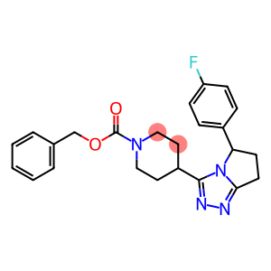 Benzyl 4-(5-(4-fluorophenyl)-6,7-dihydro-5H-pyrrolo[2,1-c][1,2,4]triazol-3-yl)piperidine-1-carboxylate