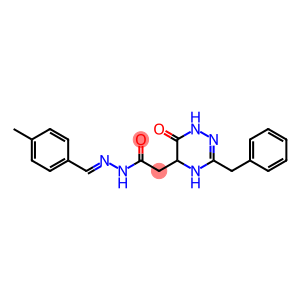 2-(3-benzyl-6-oxo-1,4,5,6-tetrahydro-1,2,4-triazin-5-yl)-N'-(4-methylbenzylidene)acetohydrazide