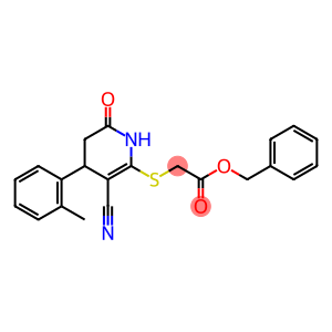 benzyl {[3-cyano-4-(2-methylphenyl)-6-oxo-1,4,5,6-tetrahydro-2-pyridinyl]sulfanyl}acetate