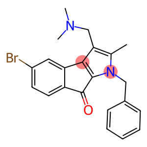 1-benzyl-5-bromo-3-[(dimethylamino)methyl]-2-methylindeno[2,1-b]pyrrol-8(1H)-one