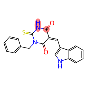 1-benzyl-5-(1H-indol-3-ylmethylene)-2-thioxodihydro-4,6(1H,5H)-pyrimidinedione