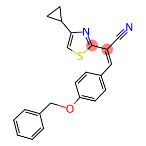 3-[4-(benzyloxy)phenyl]-2-(4-cyclopropyl-1,3-thiazol-2-yl)acrylonitrile