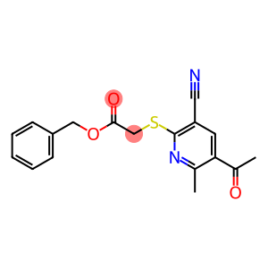 benzyl [(5-acetyl-3-cyano-6-methyl-2-pyridinyl)sulfanyl]acetate