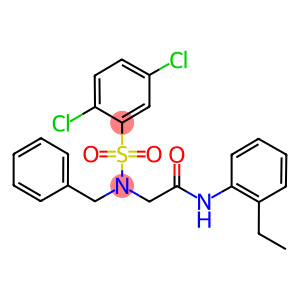 2-{benzyl[(2,5-dichlorophenyl)sulfonyl]amino}-N-(2-ethylphenyl)acetamide