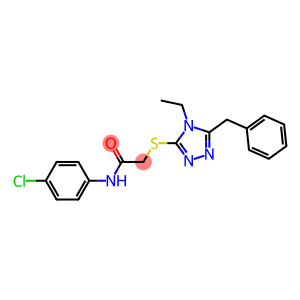2-[(5-benzyl-4-ethyl-4H-1,2,4-triazol-3-yl)sulfanyl]-N-(4-chlorophenyl)acetamide