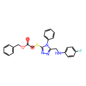 benzyl ({5-[(4-fluoroanilino)methyl]-4-phenyl-4H-1,2,4-triazol-3-yl}sulfanyl)acetate