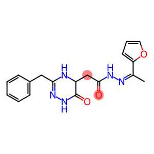 2-(3-benzyl-6-oxo-1,4,5,6-tetrahydro-1,2,4-triazin-5-yl)-N'-[1-(2-furyl)ethylidene]acetohydrazide