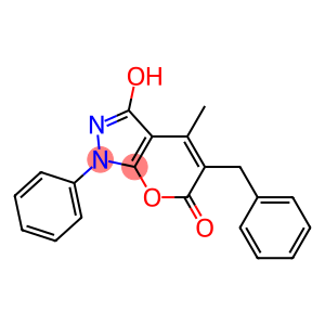 5-benzyl-3-hydroxy-4-methyl-1-phenylpyrano[2,3-c]pyrazol-6(1H)-one