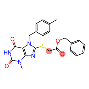 benzyl {[3-methyl-7-(4-methylbenzyl)-2,6-dioxo-2,3,6,7-tetrahydro-1H-purin-8-yl]thio}acetate