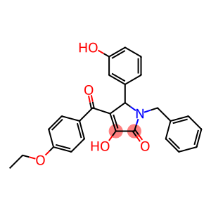 1-benzyl-4-(4-ethoxybenzoyl)-3-hydroxy-5-(3-hydroxyphenyl)-1,5-dihydro-2H-pyrrol-2-one