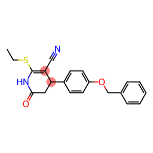 4-[4-(benzyloxy)phenyl]-2-(ethylsulfanyl)-6-oxo-1,4,5,6-tetrahydro-3-pyridinecarbonitrile