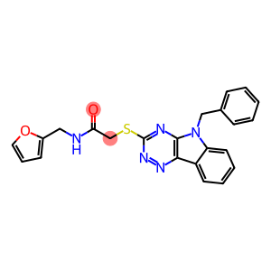 2-[(5-benzyl-5H-[1,2,4]triazino[5,6-b]indol-3-yl)sulfanyl]-N-(2-furylmethyl)acetamide