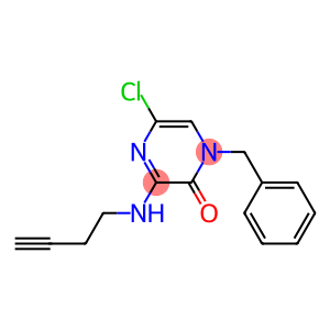 1-benzyl-3-(3-butynylamino)-5-chloro-2(1H)-pyrazinone