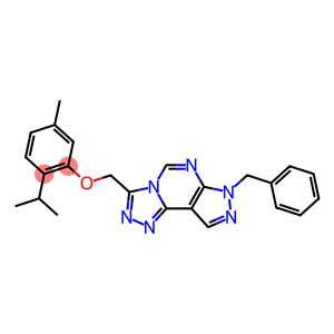 (7-benzyl-7H-pyrazolo[4,3-e][1,2,4]triazolo[4,3-c]pyrimidin-3-yl)methyl 2-isopropyl-5-methylphenyl ether