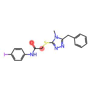 2-[(5-benzyl-4-methyl-4H-1,2,4-triazol-3-yl)sulfanyl]-N-(4-iodophenyl)acetamide