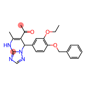 1-{7-[4-(benzyloxy)-3-ethoxyphenyl]-5-methyl-4,7-dihydro[1,2,4]triazolo[1,5-a]pyrimidin-6-yl}ethanone