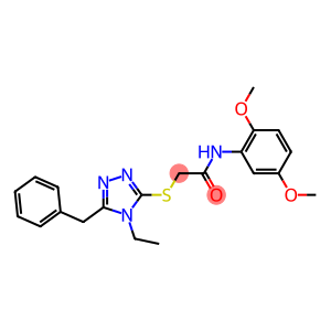 2-[(5-benzyl-4-ethyl-4H-1,2,4-triazol-3-yl)sulfanyl]-N-(2,5-dimethoxyphenyl)acetamide