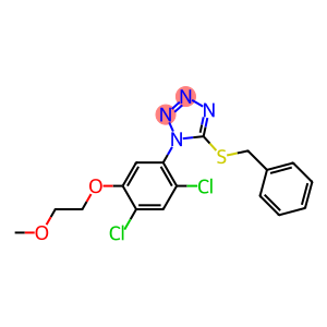 5-(benzylsulfanyl)-1-[2,4-dichloro-5-(2-methoxyethoxy)phenyl]-1H-1,2,3,4-tetraazole