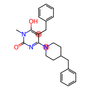 5-BENZYL-4-(4-BENZYL-PIPERIDIN-1-YL)-6-HYDROXY-1-METHYL-1H-PYRIMIDIN-2-ONE