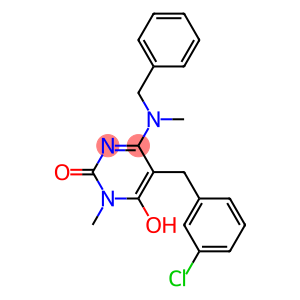 4-[BENZYL(METHYL)AMINO]-5-(3-CHLOROBENZYL)-6-HYDROXY-1-METHYLPYRIMIDIN-2(1H)-ONE