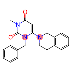 1-BENZYL-6-(3,4-DIHYDROISOQUINOLIN-2(1H)-YL)-3-METHYLPYRIMIDINE-2,4(1H,3H)-DIONE