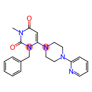 1-BENZYL-3-METHYL-6-(4-PYRIDIN-2-YL-PIPERAZIN-1-YL)-1H-PYRIMIDINE-2,4-DIONE