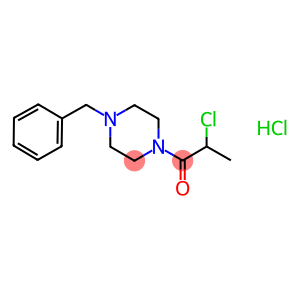 1-(4-BENZYLPIPERAZINO)-2-CHLOROPROPAN-1-ONE HYDROCHLORIDE