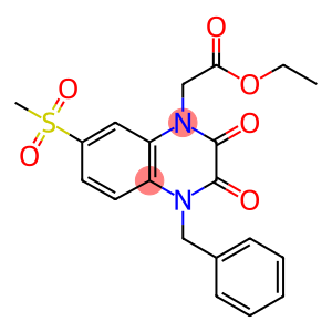 4-BENZYL-3,4-DIHYDRO-2,3-DIOXO-7-(METHYLSULPHONYL)-1(2H)-QUINOXALINEACETIC ACID, ETHYL ESTER