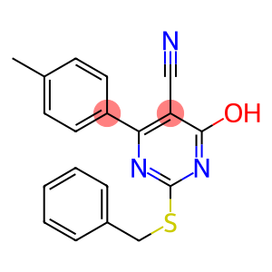 2-(BENZYLSULFANYL)-4-HYDROXY-6-(4-METHYLPHENYL)-5-PYRIMIDINECARBONITRILE