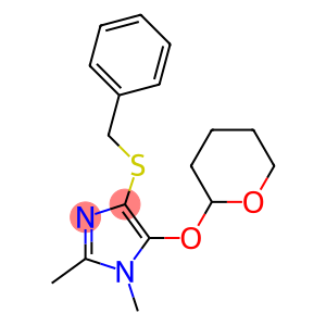 4-benzylthio-1-methyl-5-[(2-tetrahydropyranyl)oxy]mthylimidazole