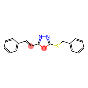 2-(BENZYLSULFANYL)-5-[(E)-2-PHENYLETHENYL]-1,3,4-OXADIAZOLE