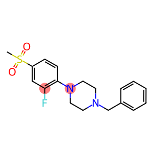 1-BENZYL-4-[2-FLUORO-4-(METHYLSULFONYL)PHENYL]PIPERAZINE