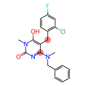 4-[BENZYL(METHYL)AMINO]-5-(2-CHLORO-4-FLUOROBENZYL)-6-HYDROXY-1-METHYLPYRIMIDIN-2(1H)-ONE