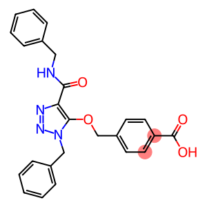 4-[({1-BENZYL-4-[(BENZYLAMINO)CARBONYL]-1H-1,2,3-TRIAZOL-5-YL}OXY)METHYL]BENZOIC ACID