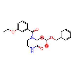 benzyl 2-[1-(3-ethoxybenzoyl)-3-oxo-2-piperazinyl]acetate