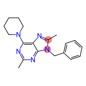 9-BENZYL-2,8-DIMETHYL-6-(PIPERIDIN-1-YL)-9H-PURINE