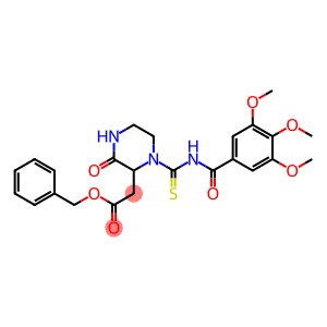 benzyl 2-(3-oxo-1-{[(3,4,5-trimethoxybenzoyl)amino]carbothioyl}-2-piperazinyl)acetate