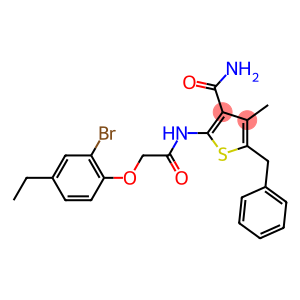 5-benzyl-2-{[2-(2-bromo-4-ethylphenoxy)acetyl]amino}-4-methyl-3-thiophenecarboxamide