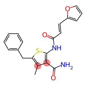 5-benzyl-2-{[(E)-3-(2-furyl)-2-propenoyl]amino}-4-methyl-3-thiophenecarboxamide