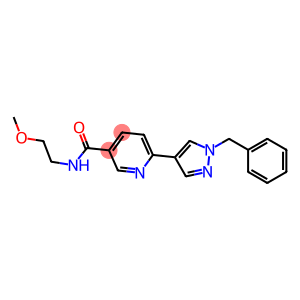 6-(1-BENZYL-1H-PYRAZOL-4-YL)-N-(2-METHOXYETHYL)NICOTINAMIDE