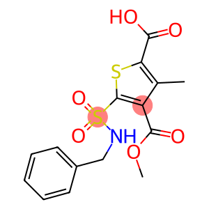 5-[(BENZYLAMINO)SULFONYL]-4-(METHOXYCARBONYL)-3-METHYLTHIOPHENE-2-CARBOXYLIC ACID